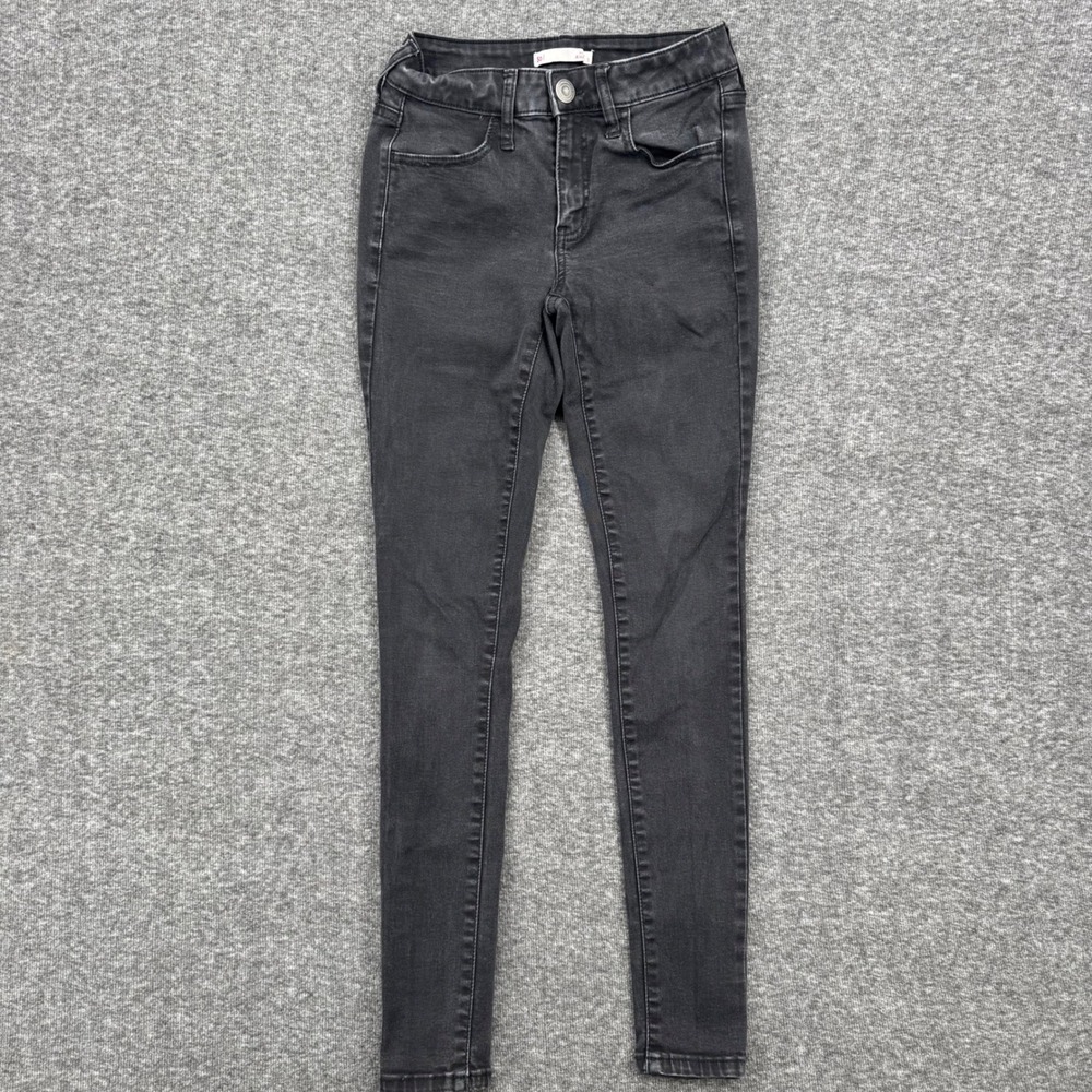 SO Womens Low Rise Jegging Skinny Jeans Faded Black Size 3 Stretch Denim - Picture 2 of 9